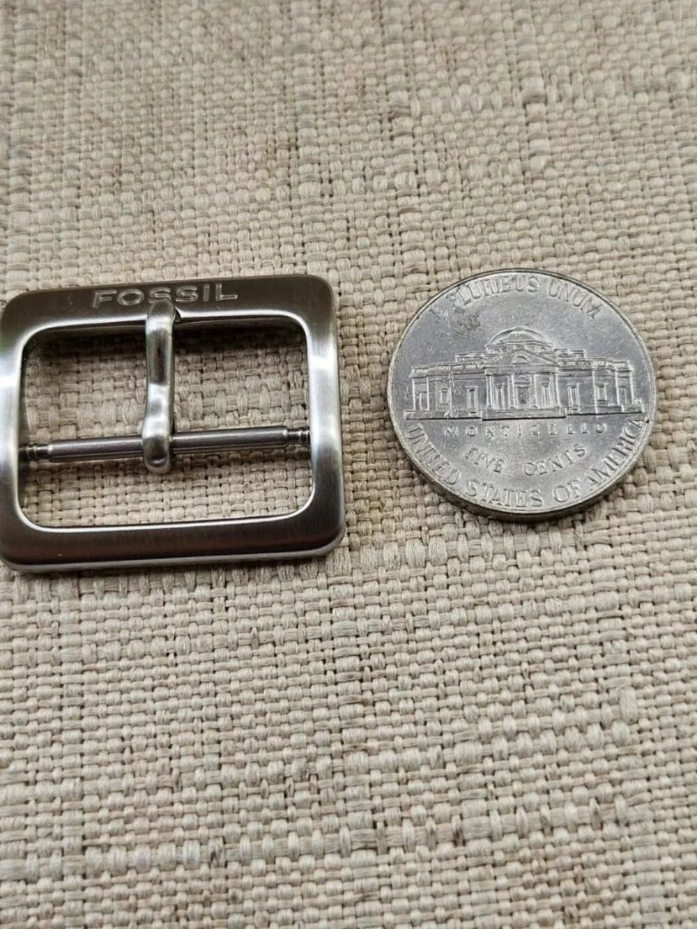 Fossil Strap Buckle Silver Tone Replacement Buckle for Watch Band Size